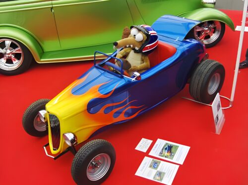 Avignon Motor Festival 2009. Scrat, heros du film L'Age de Glace, a essayé le Rod